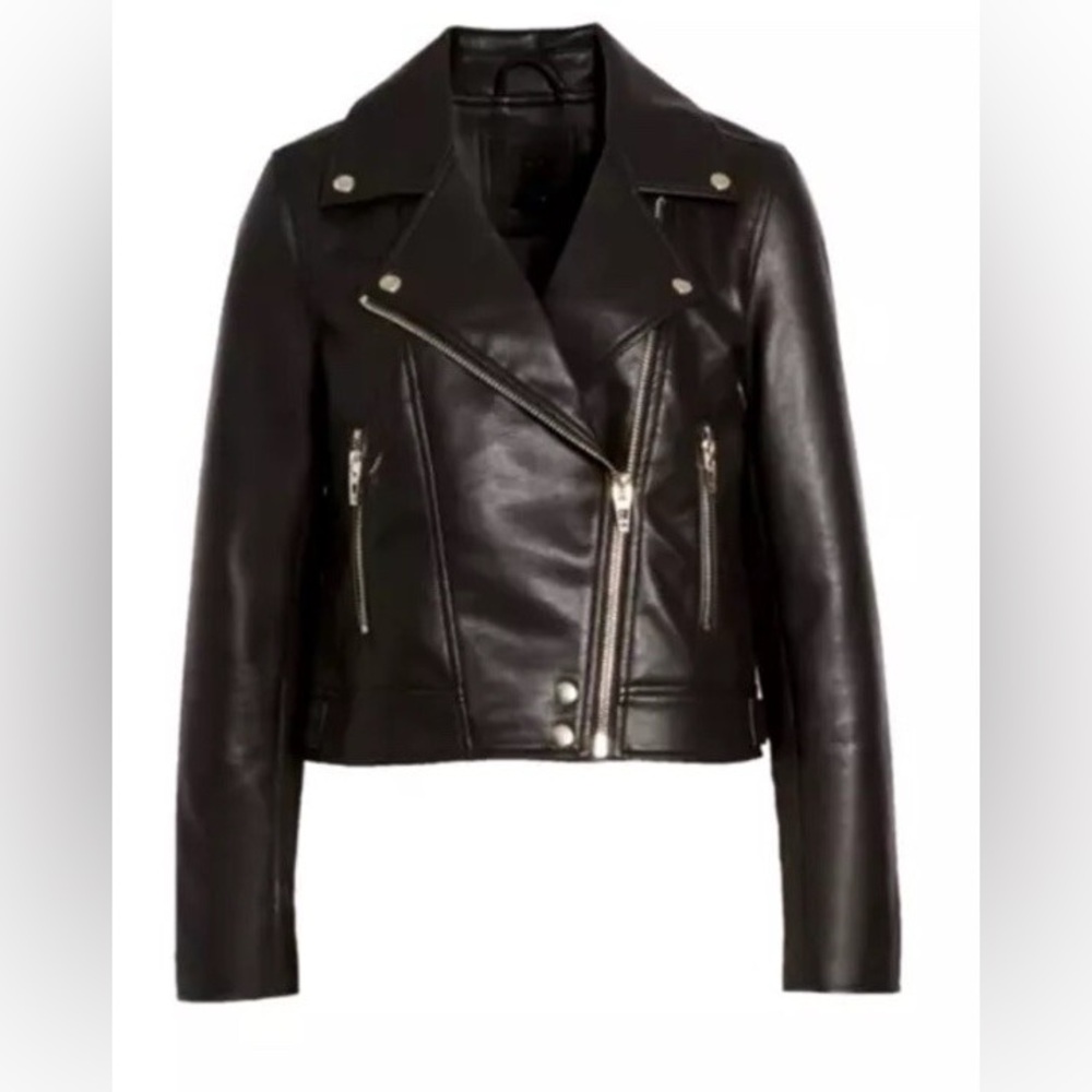 Blank NYC Good Vibes Faux Leather Moto Jacket Size XL NWOT - Picture 7 of 11
